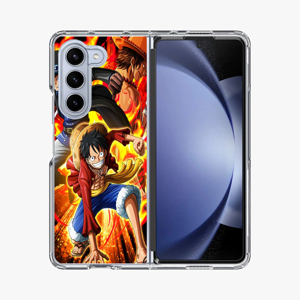 Ace Sabo Luffy Brotherhood Samsung Galaxy Z Fold 5 Case