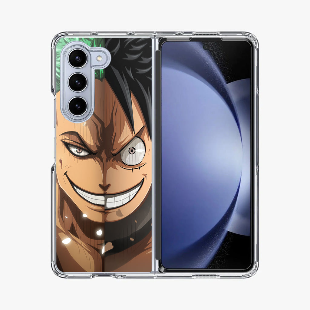 Luffy And Zoro Half Smile Samsung Galaxy Z Fold 5 Case