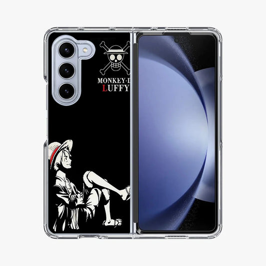 Monkey D Luffy Black And White Samsung Galaxy Z Fold 5 Case