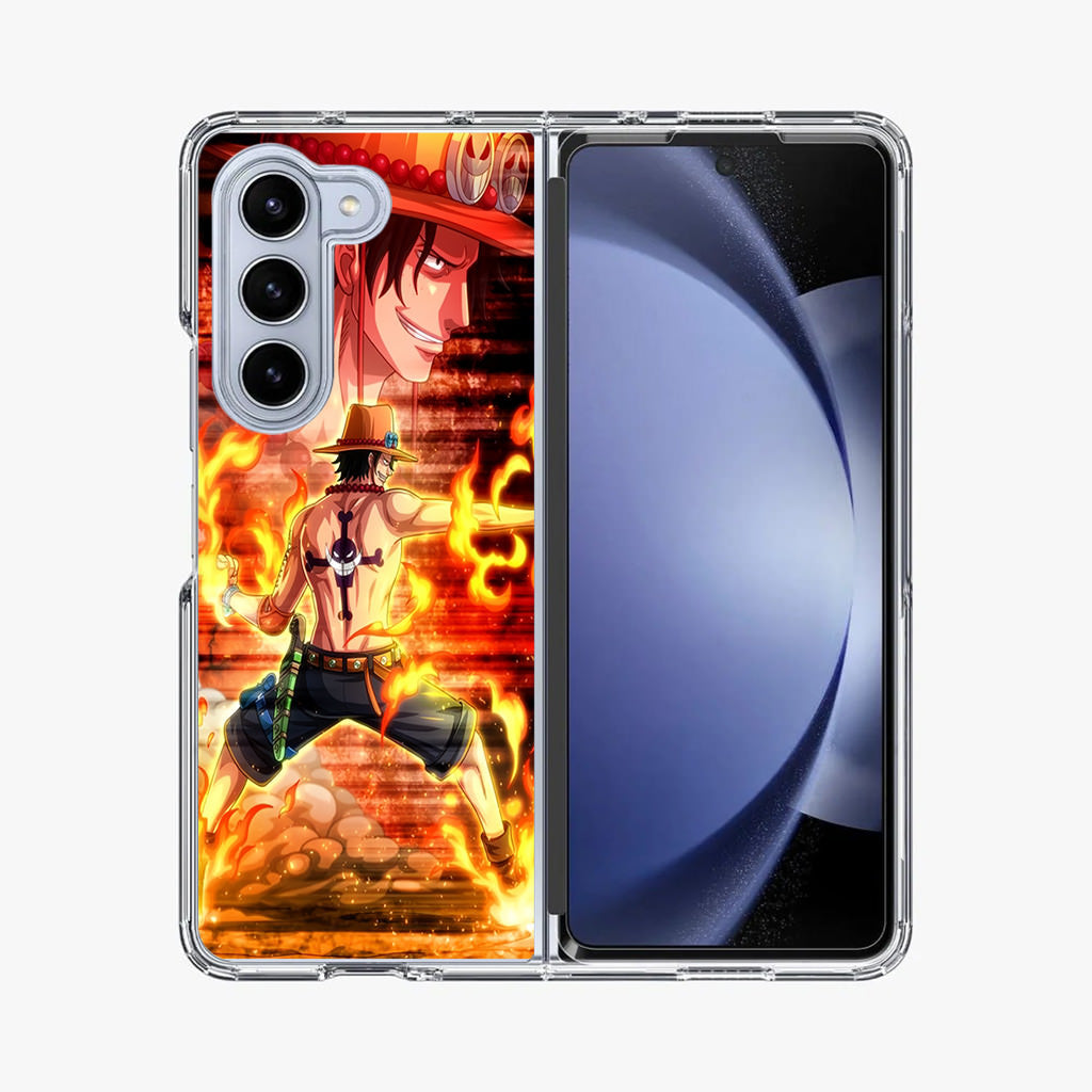Portgas D Ace One Piece Samsung Galaxy Z Fold 5 Case