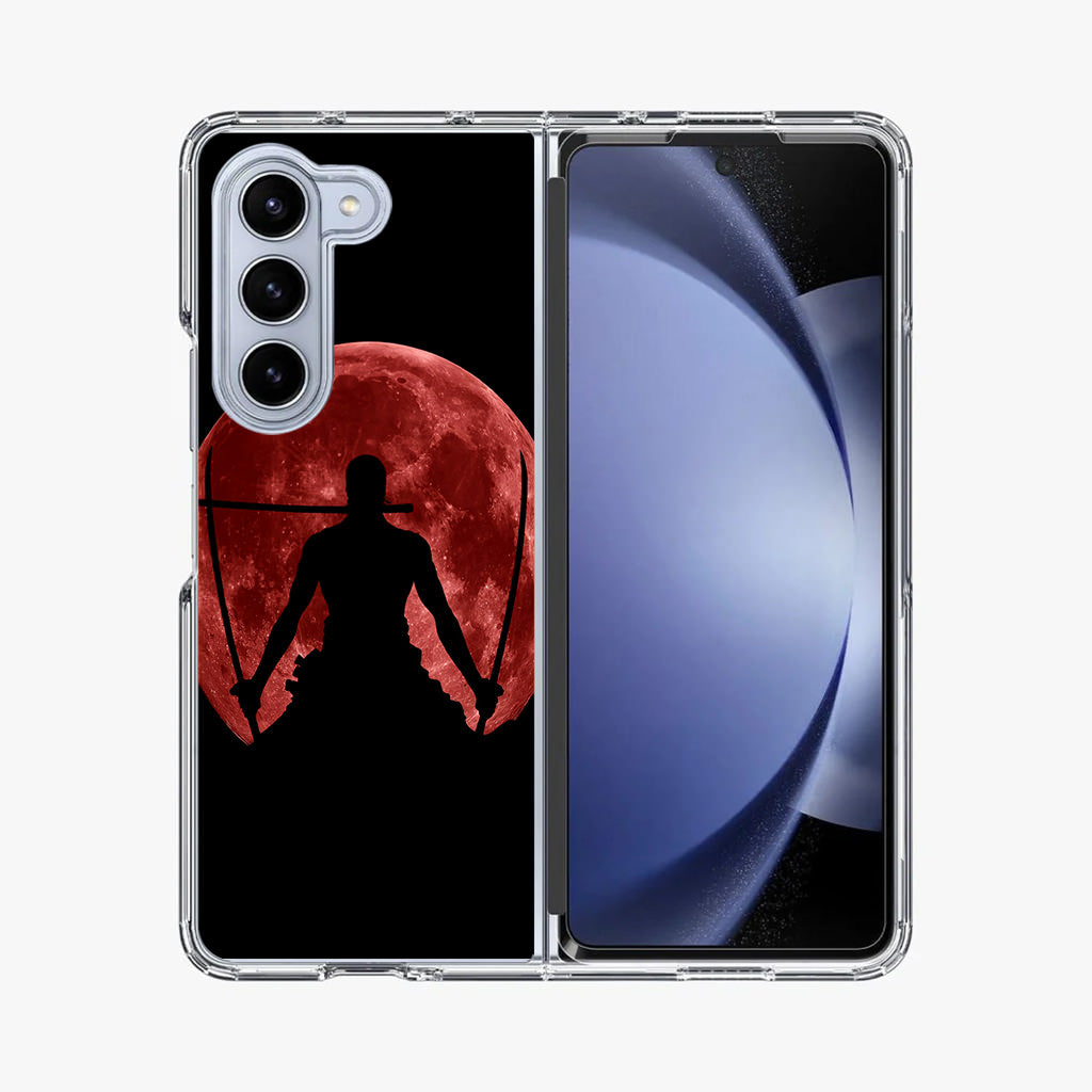Silhouette Of Zoro In Santoryu Mode Samsung Galaxy Z Fold 5 Case
