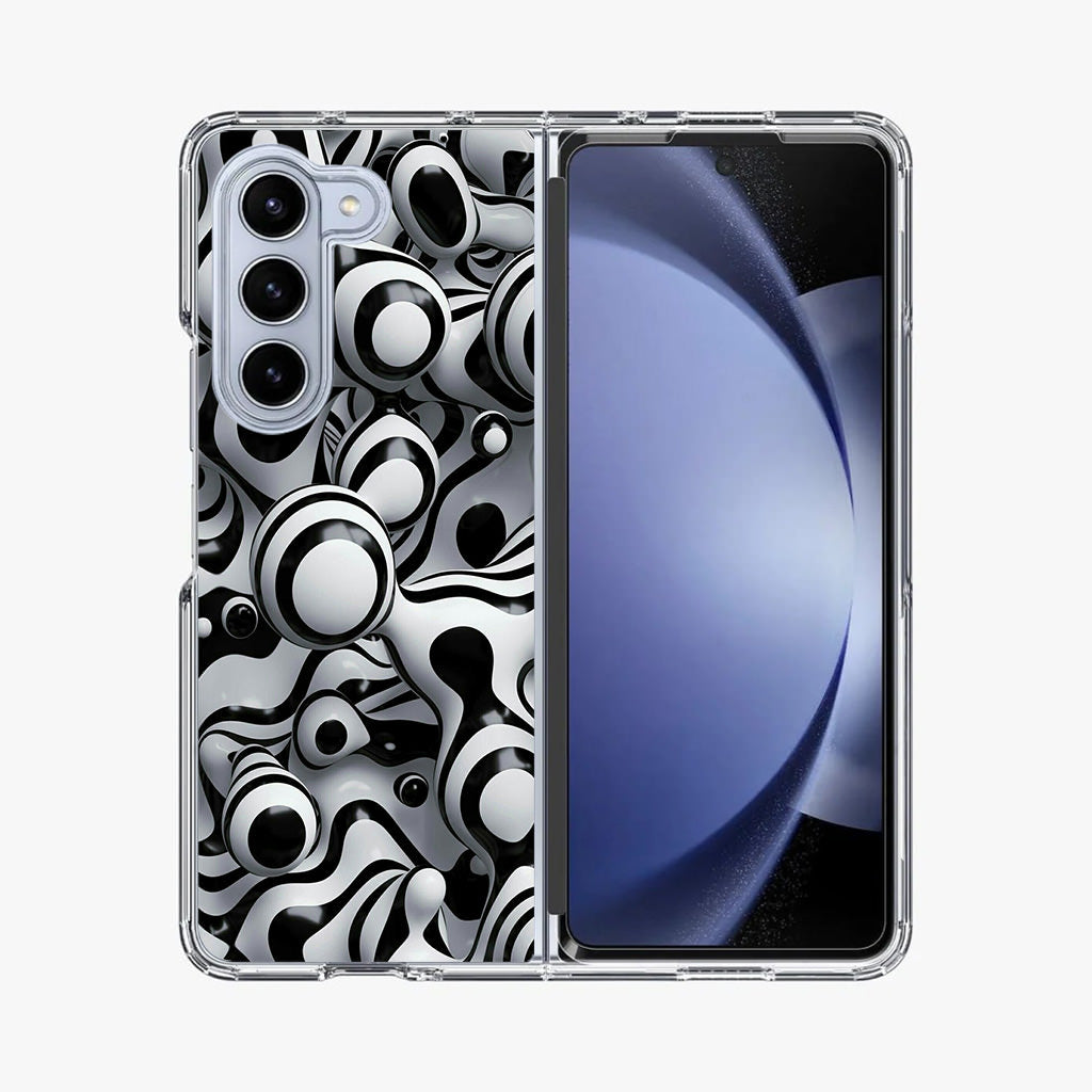 Abstract Art Black White Samsung Galaxy Z Fold 5 Case