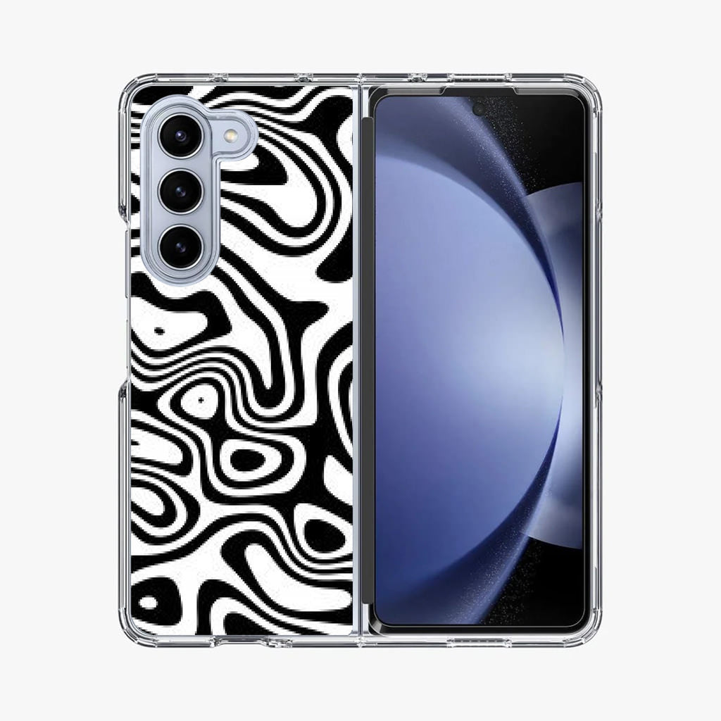 Abstract Black and White Background Samsung Galaxy Z Fold 5 Case