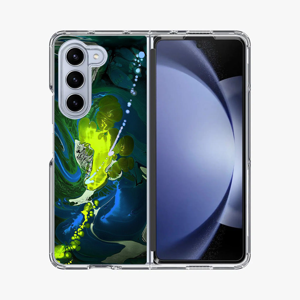 Abstract Green Blue Art Samsung Galaxy Z Fold 5 Case