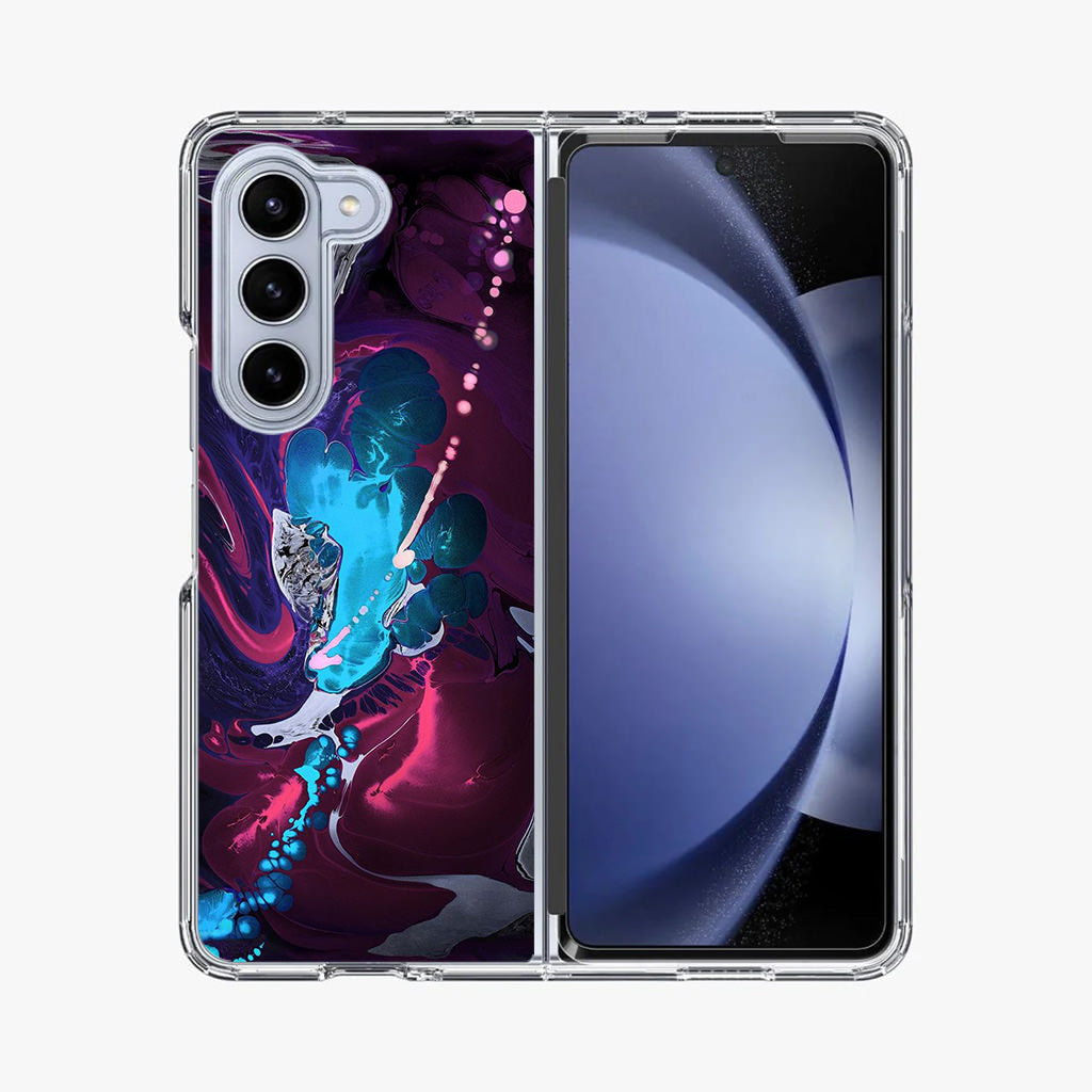 Abstract Purple Blue Art Samsung Galaxy Z Fold 5 Case