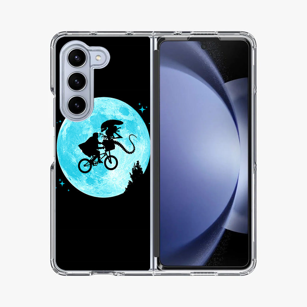 Alien Bike to the Moon Samsung Galaxy Z Fold 5 Case