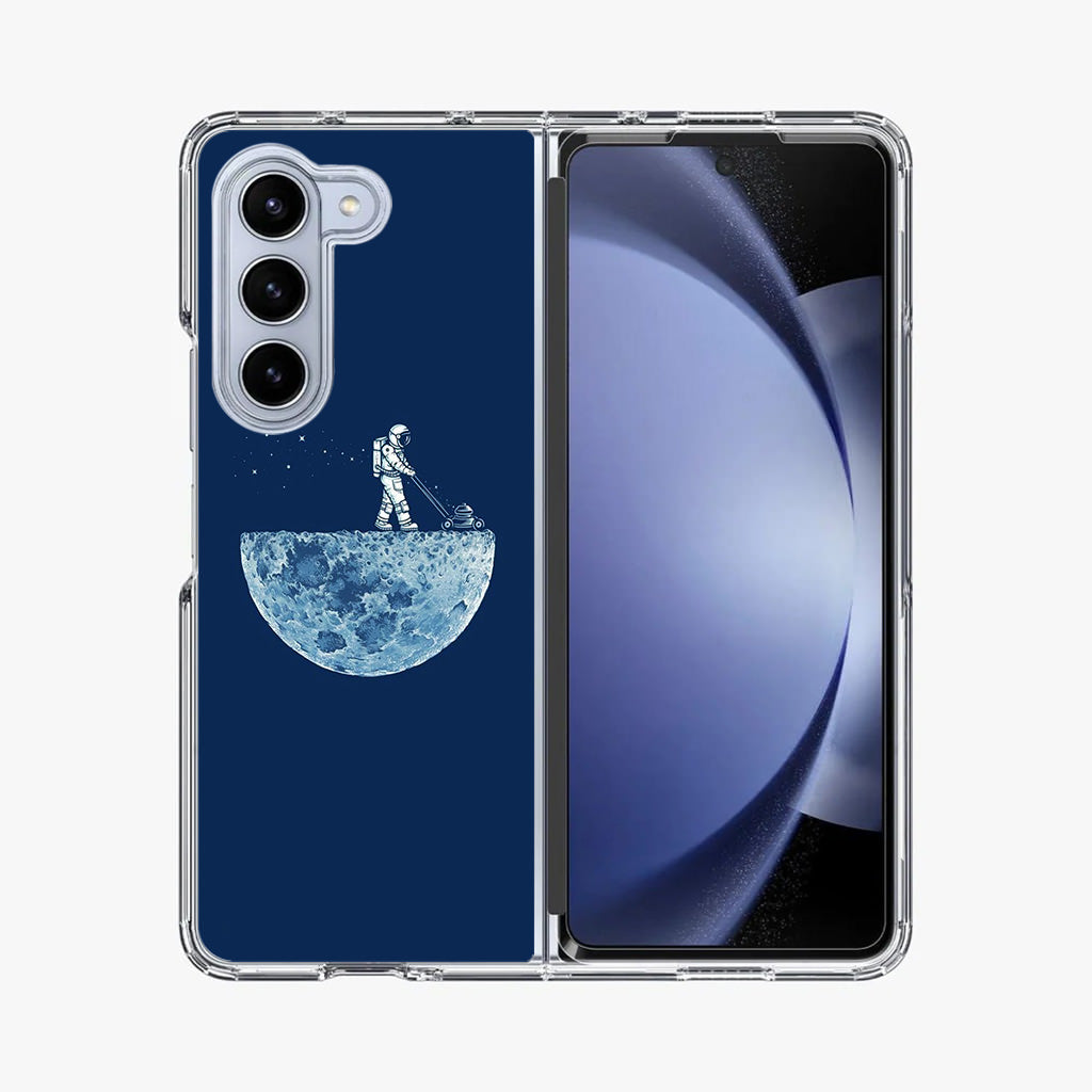 Astronaut Mowing The Moon Samsung Galaxy Z Fold 5 Case