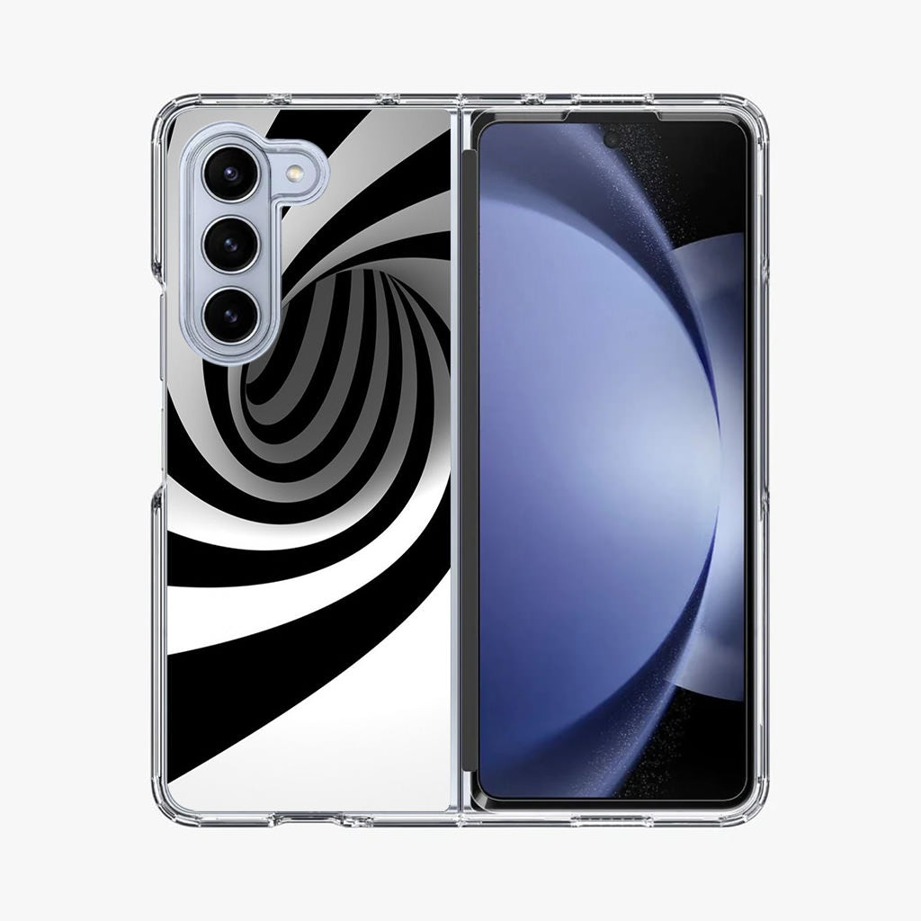 Black and White Twist Samsung Galaxy Z Fold 5 Case