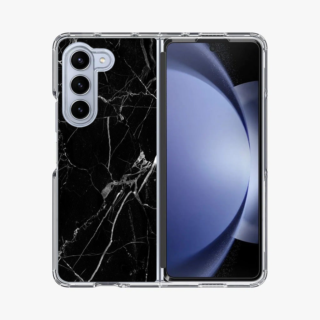 Black Marble Samsung Galaxy Z Fold 5 Case