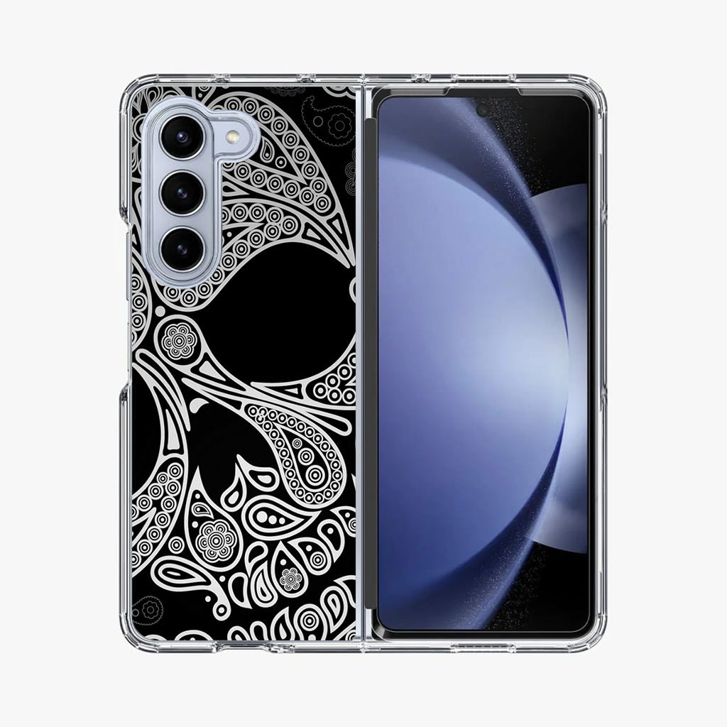 Black Skull Samsung Galaxy Z Fold 5 Case