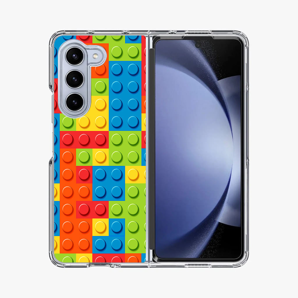 Blocks Rainbow Pattern Samsung Galaxy Z Fold 5 Case