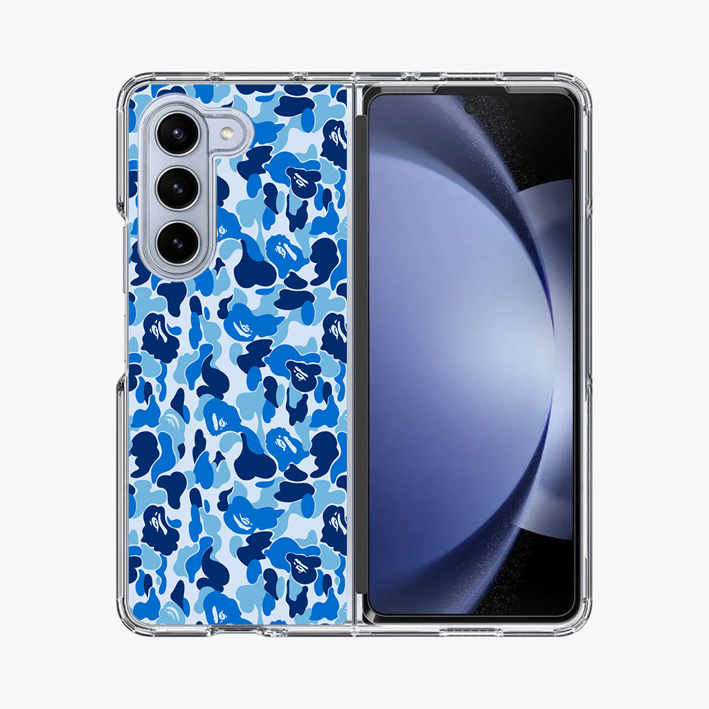 Blue Camo Samsung Galaxy Z Fold 5 Case