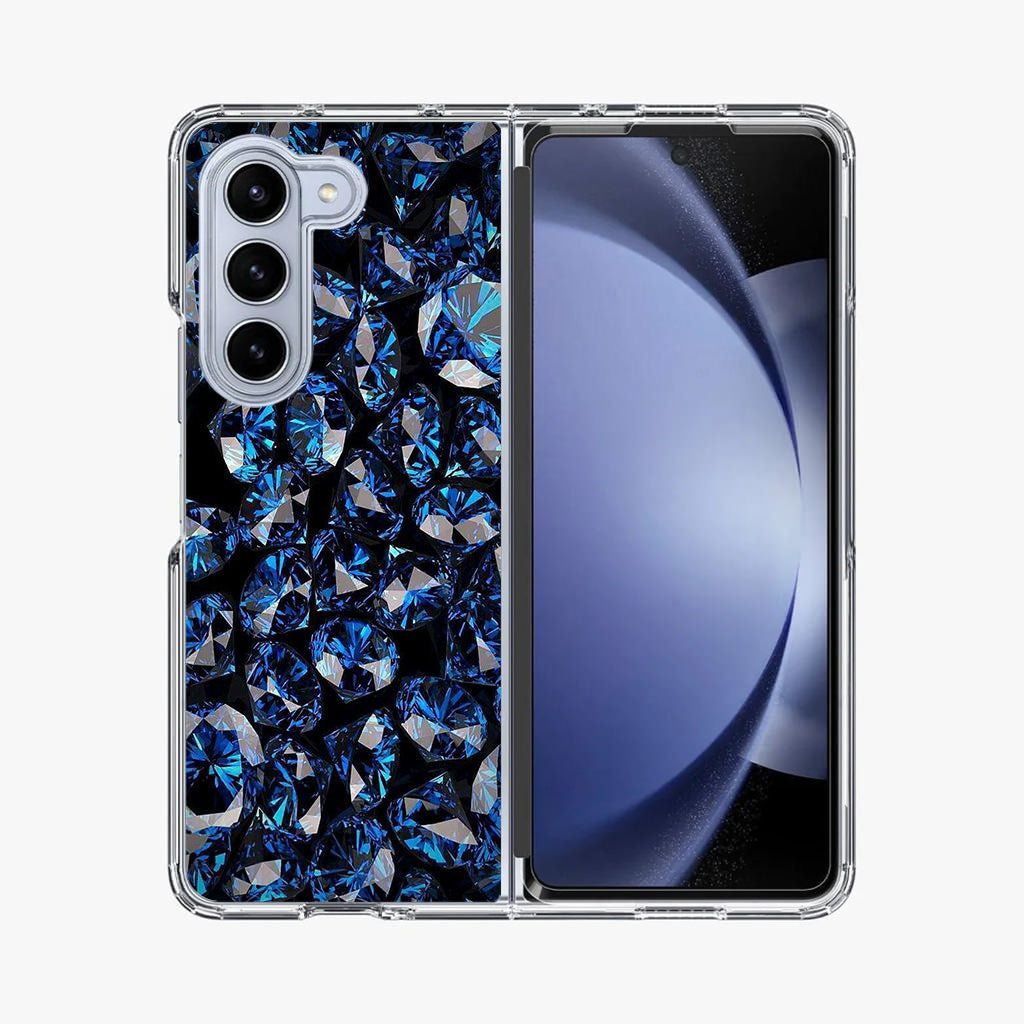 Blue Diamonds Pattern Samsung Galaxy Z Fold 5 Case