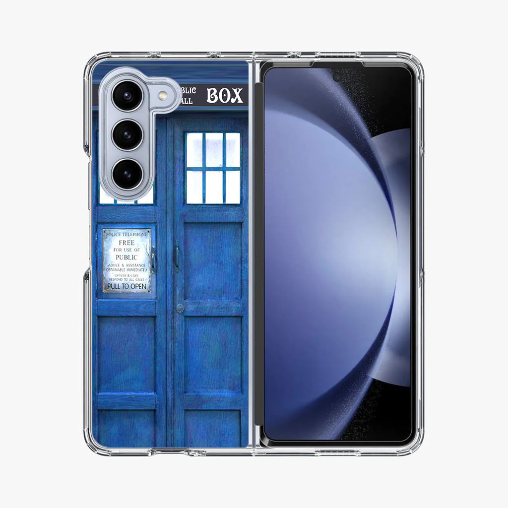 Blue Police Call Box Samsung Galaxy Z Fold 5 Case