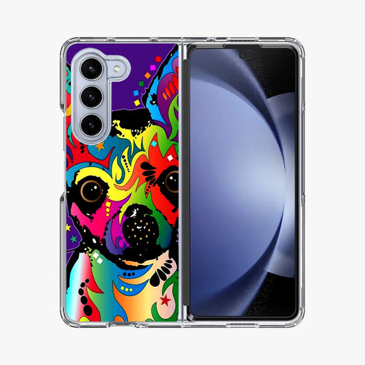 Colorful Chihuahua Samsung Galaxy Z Fold 5 Case