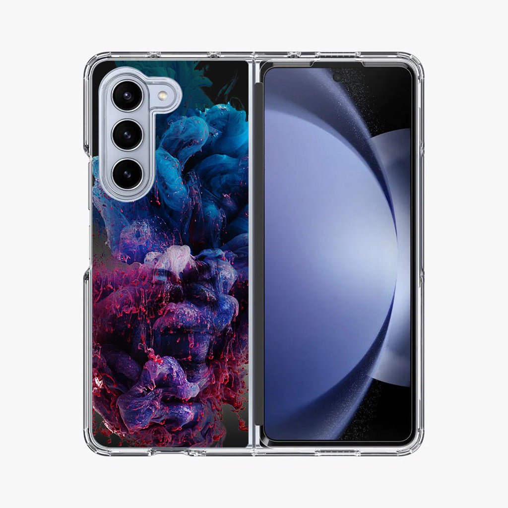 Colorful Dust Art on Black Samsung Galaxy Z Fold 5 Case