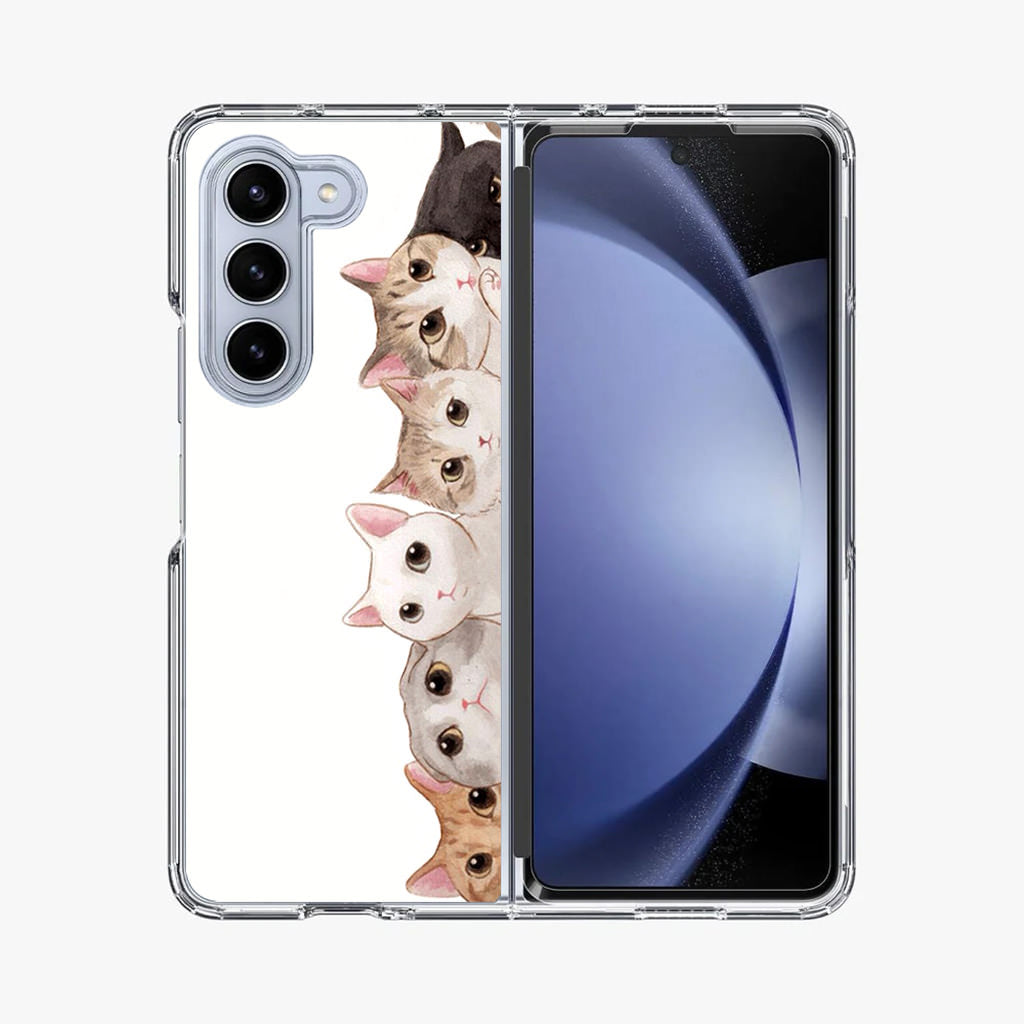 Cute Cats Vertical Samsung Galaxy Z Fold 5 Case