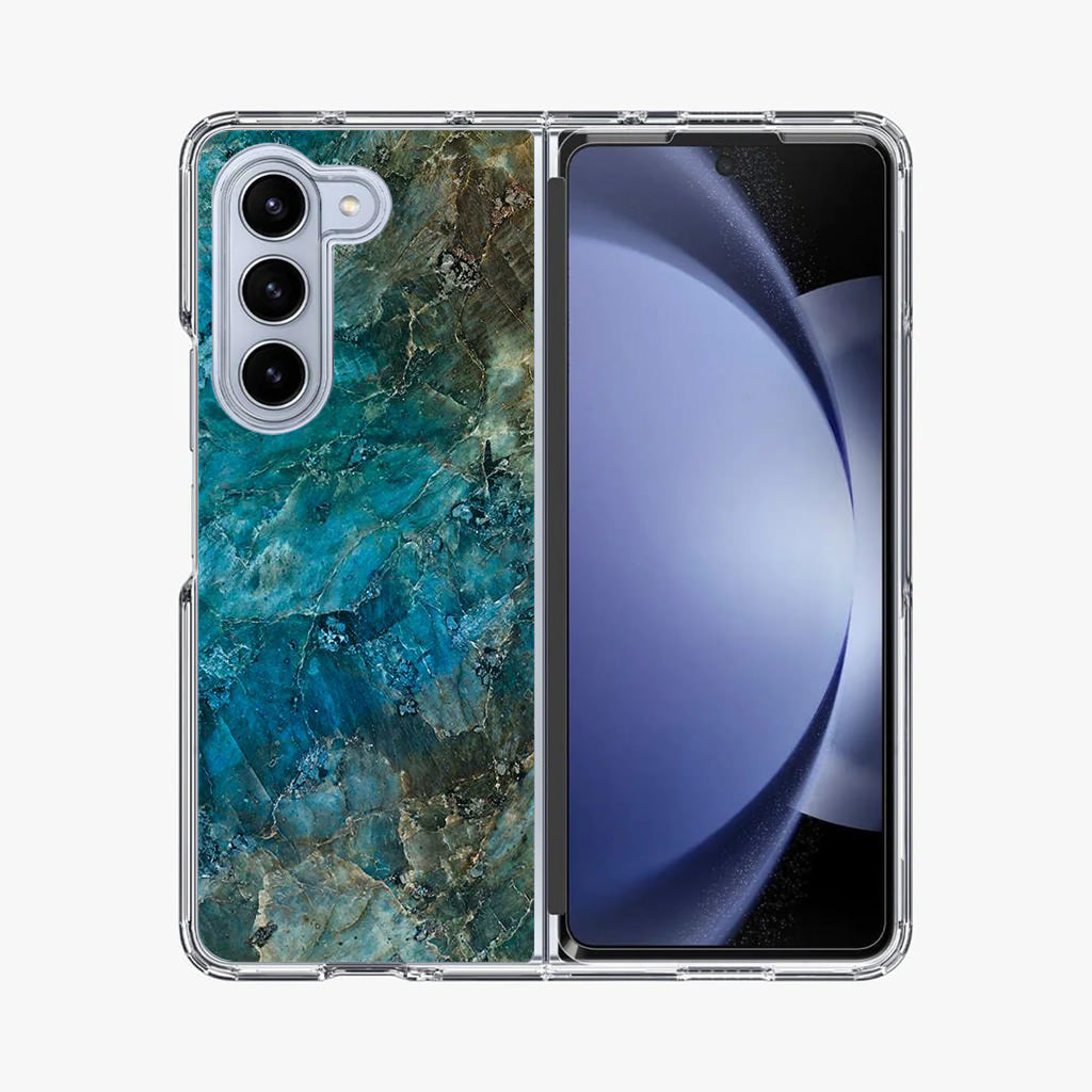 Deep Ocean Marble Samsung Galaxy Z Fold 5 Case