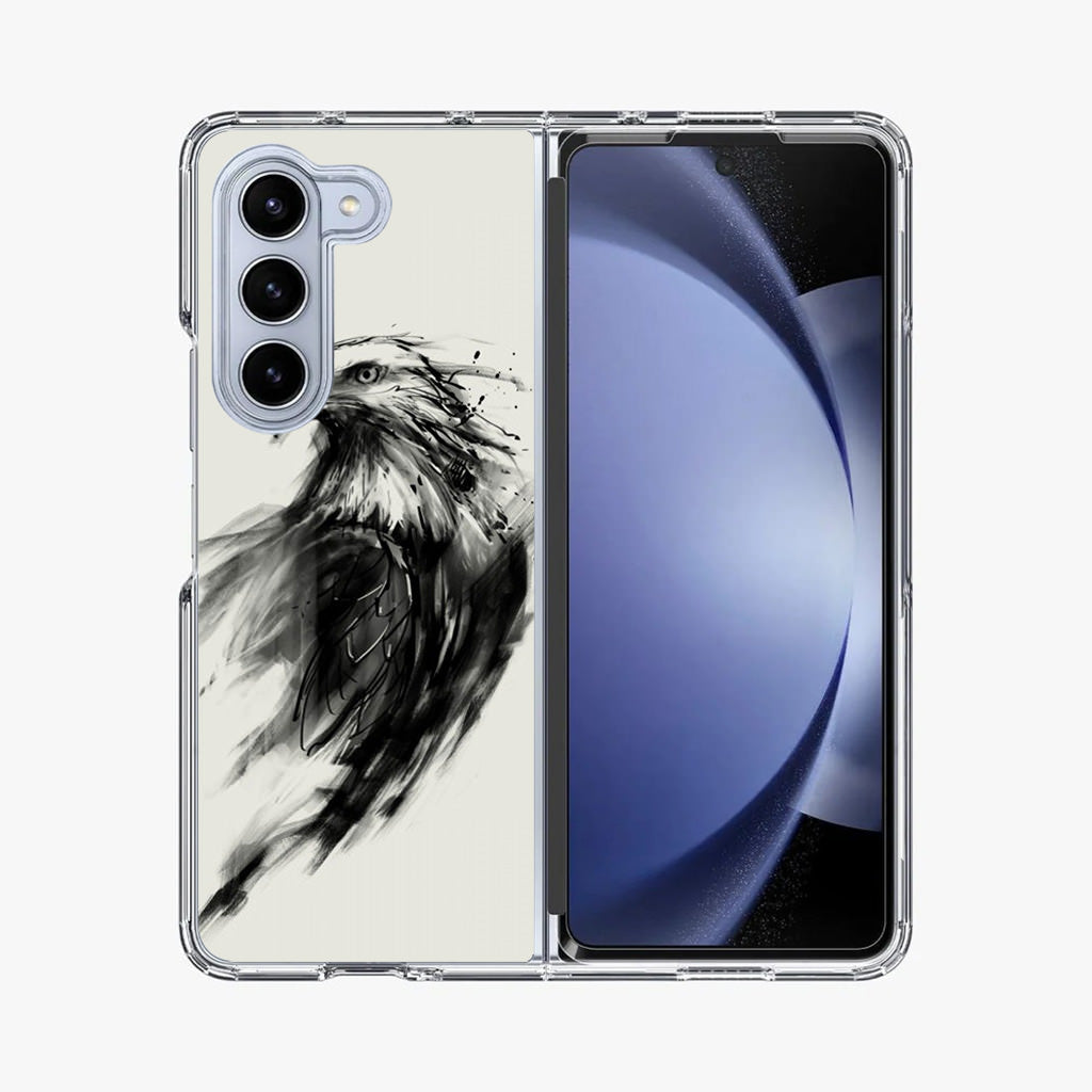 Eagle Art Black Ink Samsung Galaxy Z Fold 5 Case