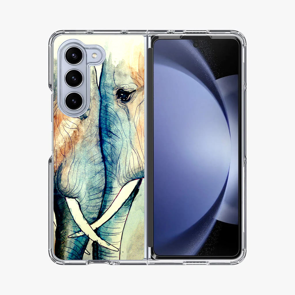 Elephants Sadness Samsung Galaxy Z Fold 5 Case