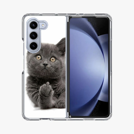 Finger British Shorthair Cat Samsung Galaxy Z Fold 5 Case