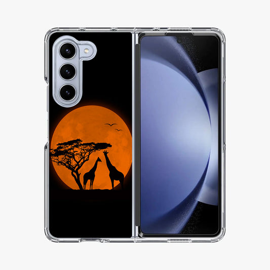 Giraffes Silhouette Samsung Galaxy Z Fold 5 Case