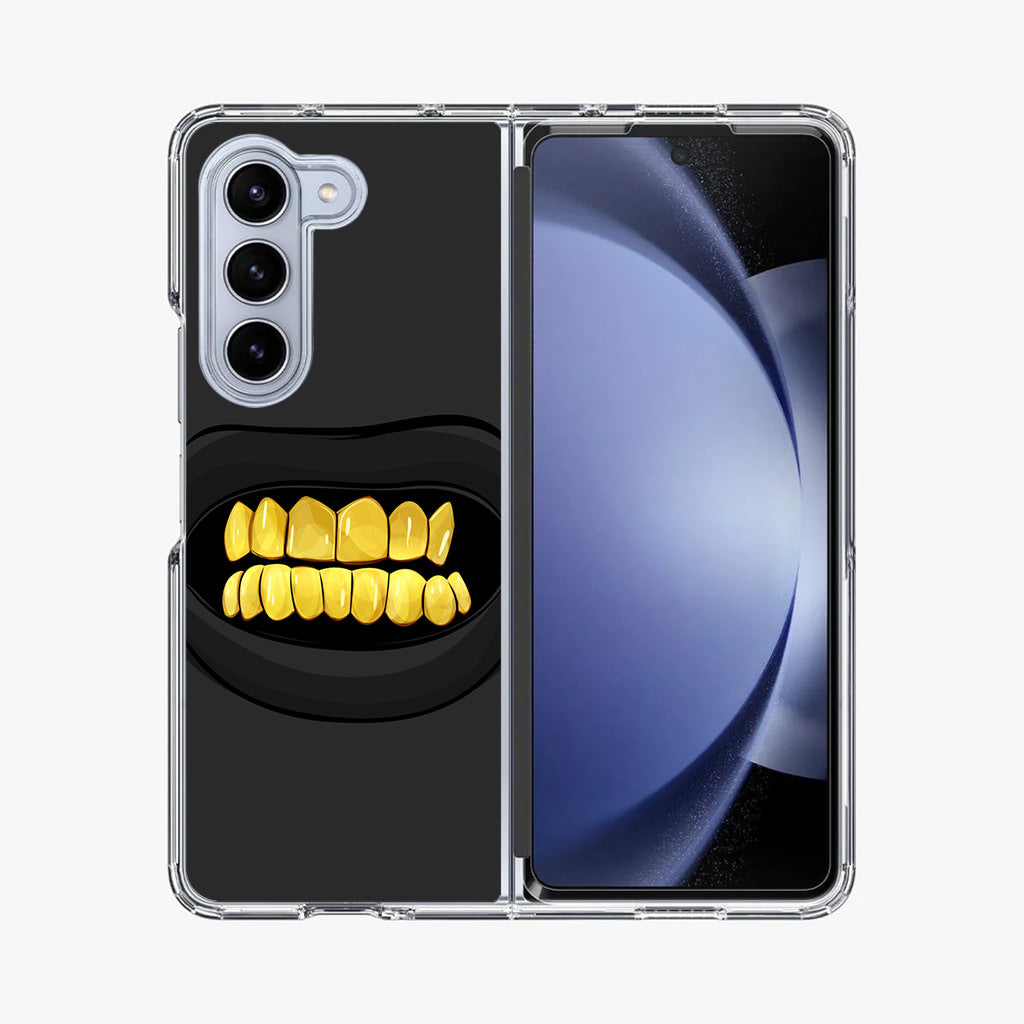 Gold Grillz Samsung Galaxy Z Fold 5 Case