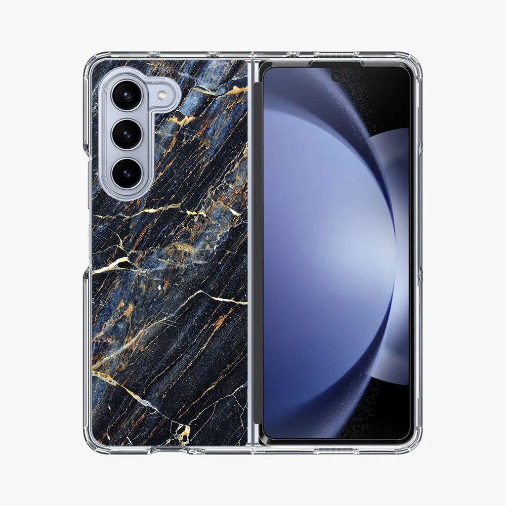 Golden Black Marble Samsung Galaxy Z Fold 5 Case