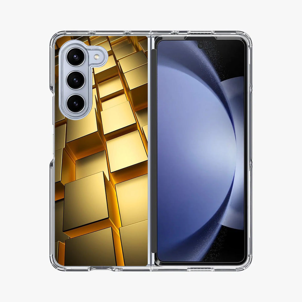 Golden Cubes Samsung Galaxy Z Fold 5 Case