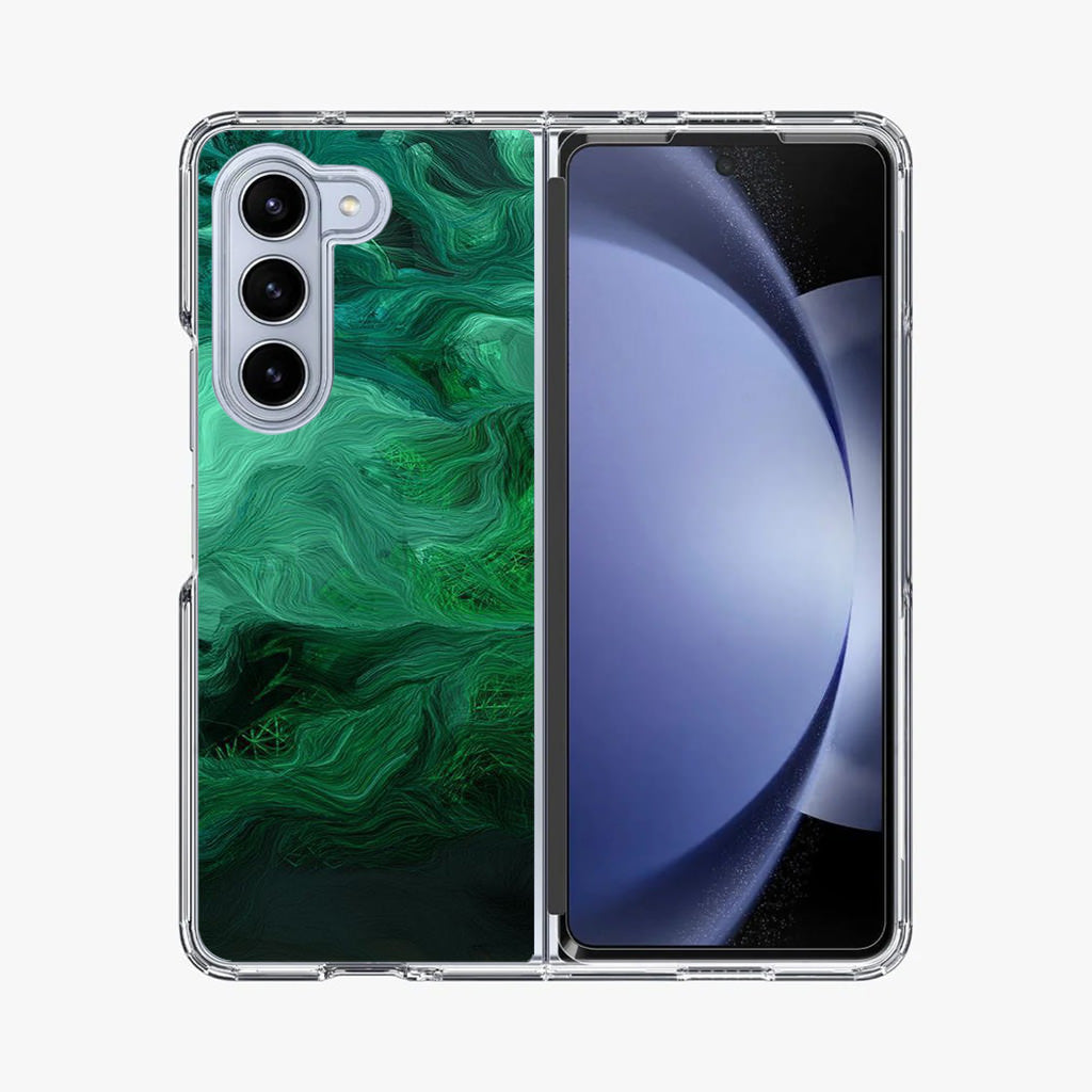 Green Abstract Art Samsung Galaxy Z Fold 5 Case