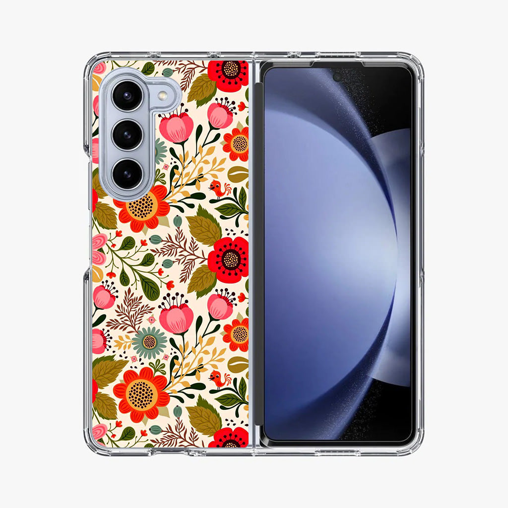 Hello Spring Pattern Samsung Galaxy Z Fold 5 Case