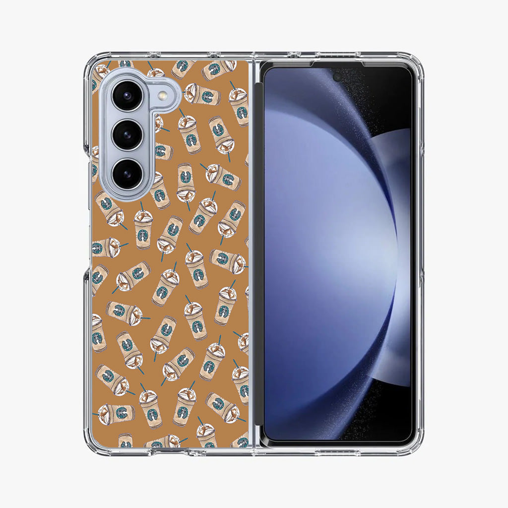 Iced Cappuccinos Lover Pattern Samsung Galaxy Z Fold 5 Case