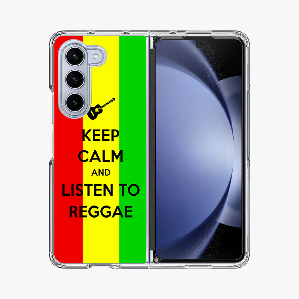 Keep Calm and Listen to Reggae Samsung Galaxy Z Fold 5 Case