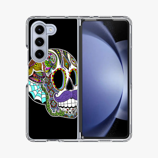 Mustache Sugar Skull Samsung Galaxy Z Fold 5 Case