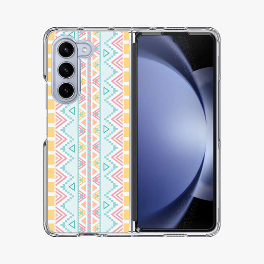 Peach Aztec Pattern Samsung Galaxy Z Fold 5 Case