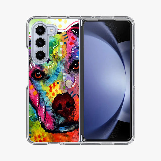 Pitbull Love Painting Samsung Galaxy Z Fold 5 Case