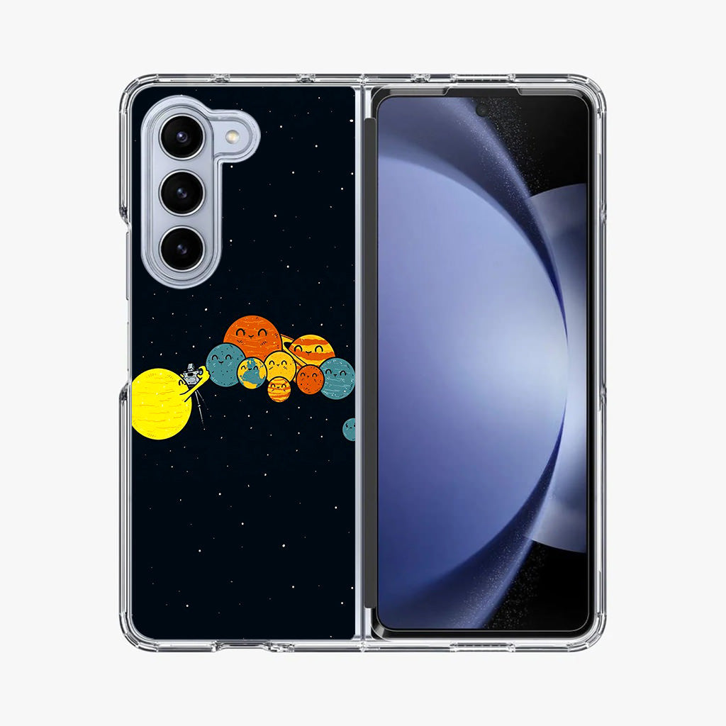 Planet Cute Illustration Samsung Galaxy Z Fold 5 Case