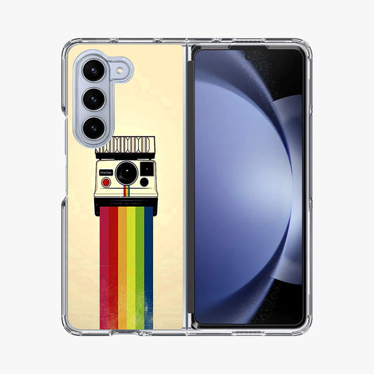 Polaroid Camera Colorful Rainbow Samsung Galaxy Z Fold 5 Case