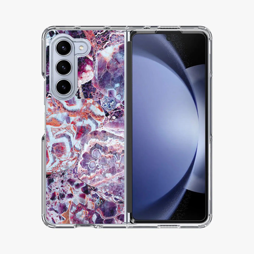 Purple Marble Samsung Galaxy Z Fold 5 Case