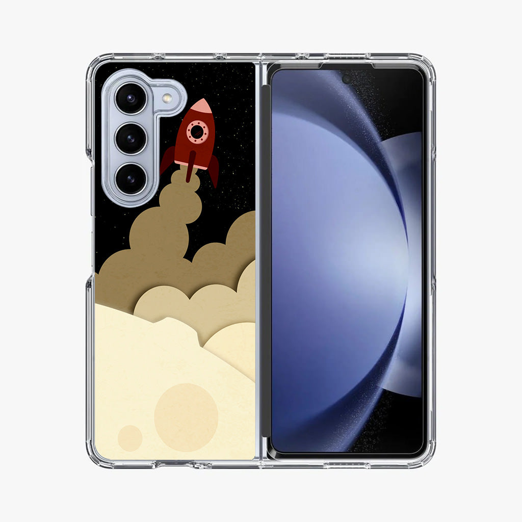 Rocket Ship Samsung Galaxy Z Fold 5 Case