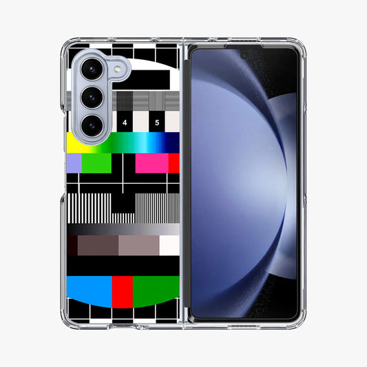 Scheme Pause TV Colorful Mesh Samsung Galaxy Z Fold 5 Case