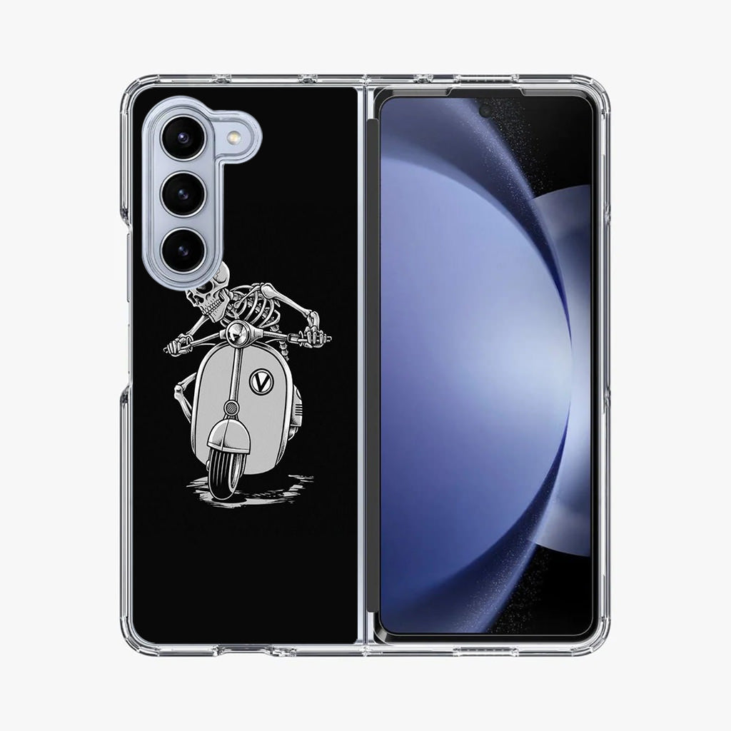 Skeleton Rides Scooter Samsung Galaxy Z Fold 5 Case