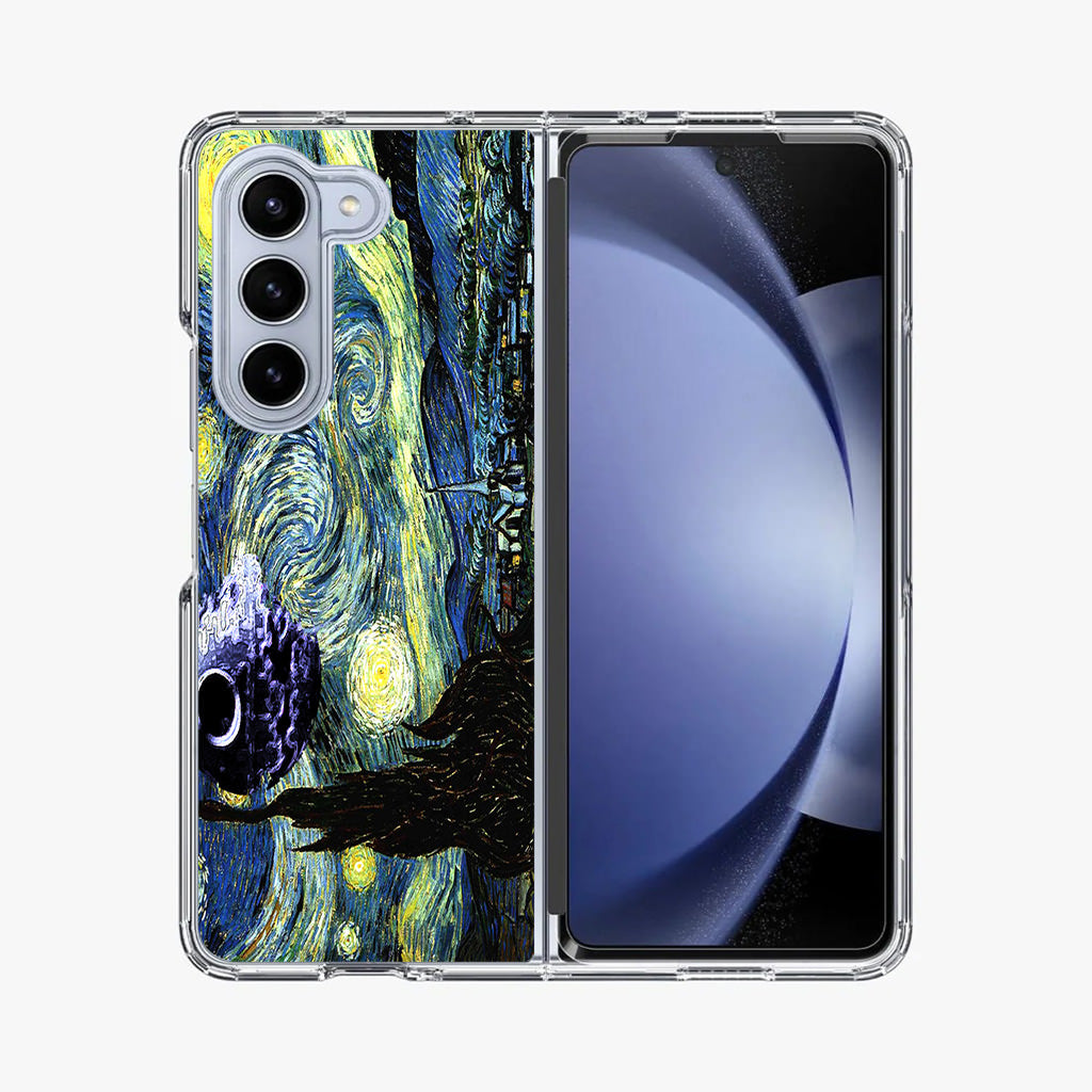 Skellington on a Starry Night Samsung Galaxy Z Fold 5 Case