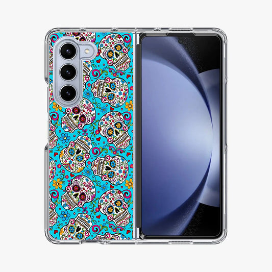 Skull Floral Sugar Samsung Galaxy Z Fold 5 Case