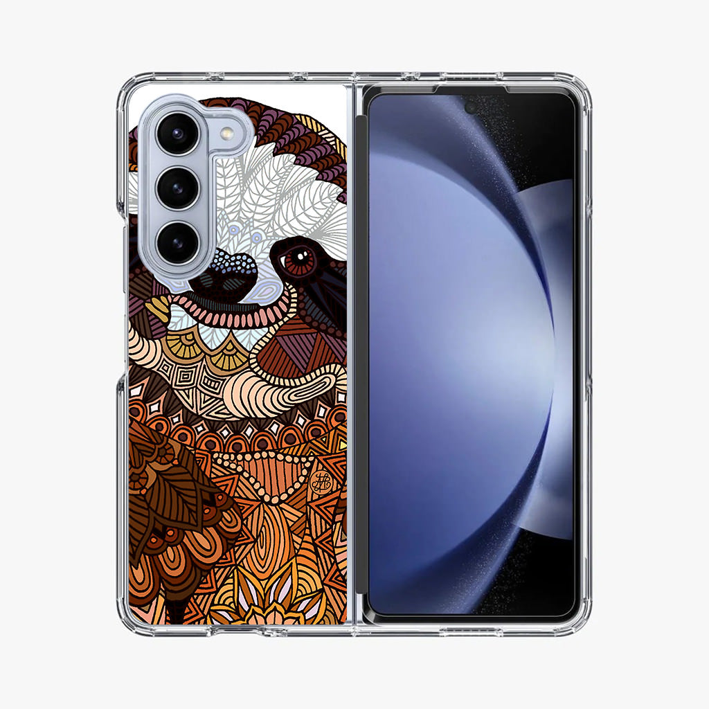 Sloth Ethnic Pattern Samsung Galaxy Z Fold 5 Case