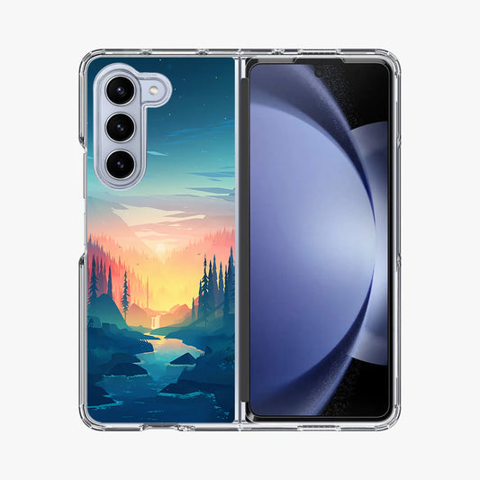 Sunset at The River Samsung Galaxy Z Fold 5 Case