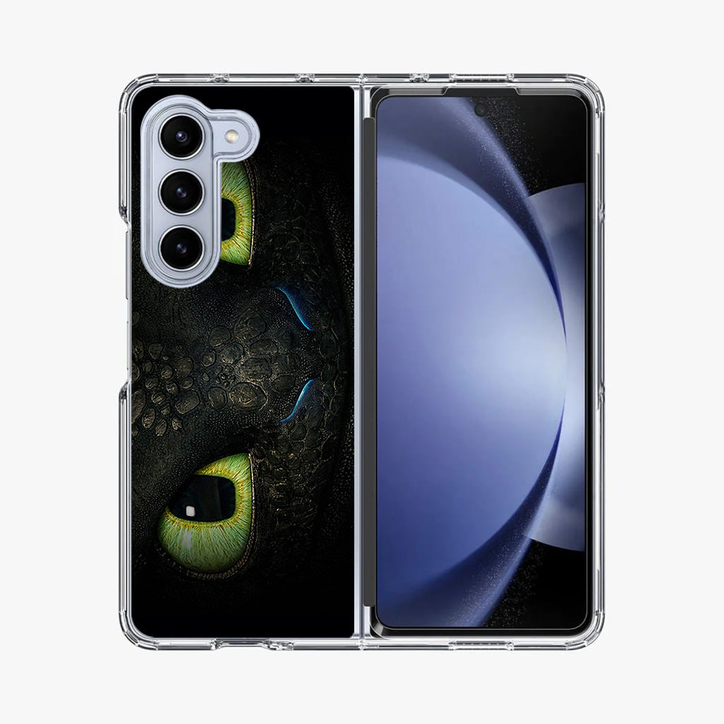 Toothless Dragon Eyes Close Up Samsung Galaxy Z Fold 5 Case