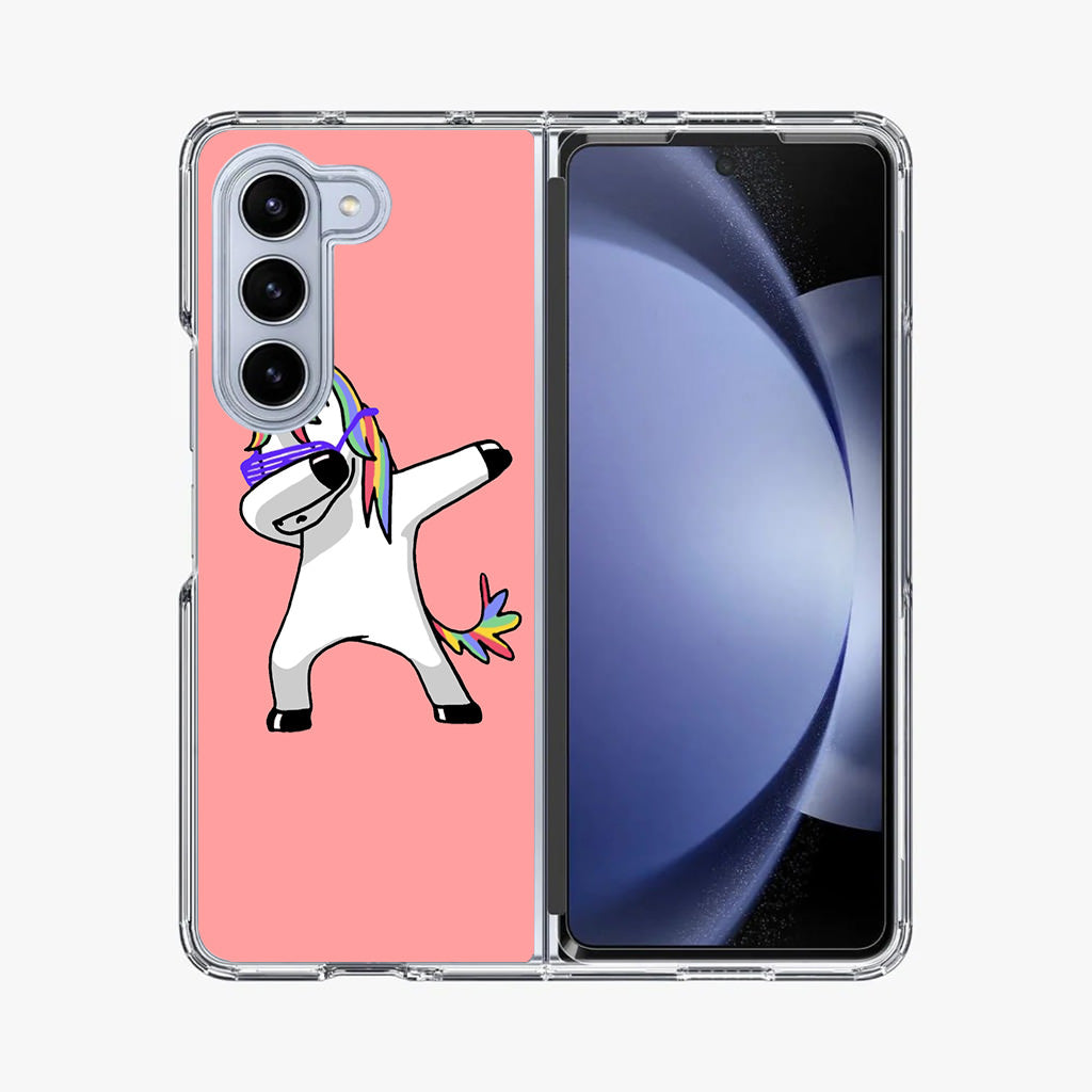 Unicorn Dabbing Pink Samsung Galaxy Z Fold 5 Case