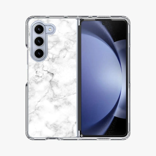 White Marble Samsung Galaxy Z Fold 5 Case