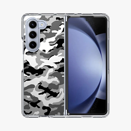 Winter Army Camo Samsung Galaxy Z Fold 5 Case